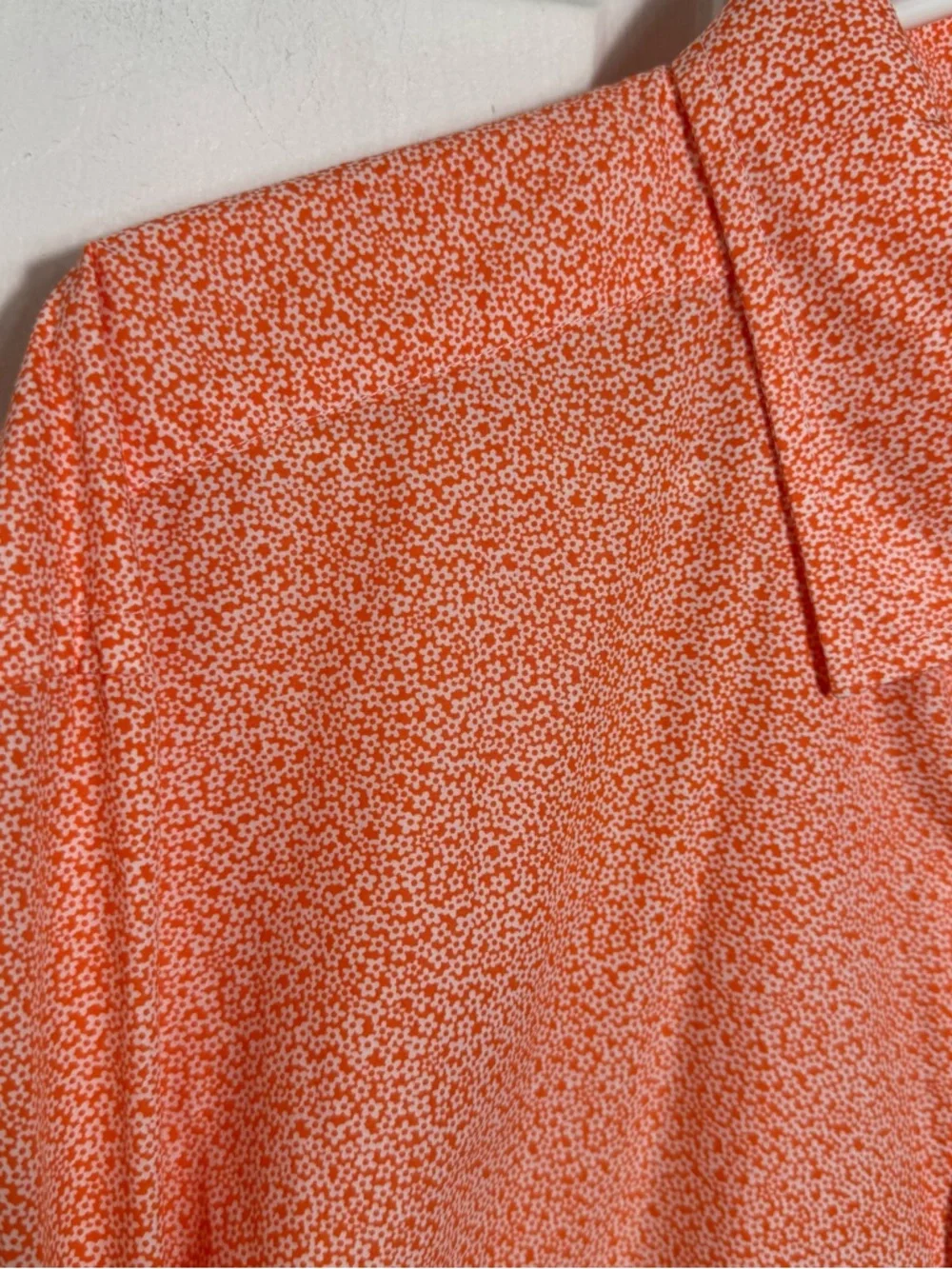 Psycho Bunny Button Down Shirt 2XL Orange Floral Print Lightweight - Picture 7 of 9